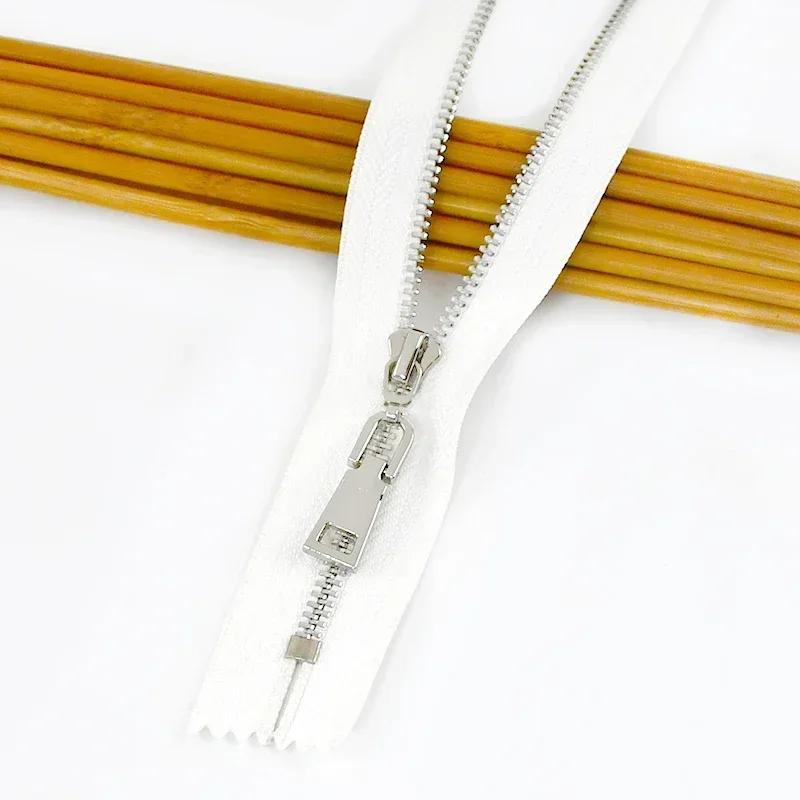 5Pcs Meetee 15/18/20/25/30cm 3# Metal Zippers Close-End Auto Lock Zips for Bag Garment Zip Closure Repair Sewing Accessories
