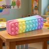 Pen Holder Silicone Tie-Dye Pencil Case Squeezable Soft Stationery Organizer for Kids Teens