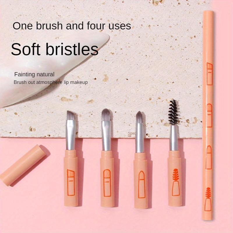 4 IN 1 Multifunctional Makeup Brushes Set Makeup Gadget Detachable Lip Eyeshadow Brush Sponge Eyeshadow Brush for Home Travel