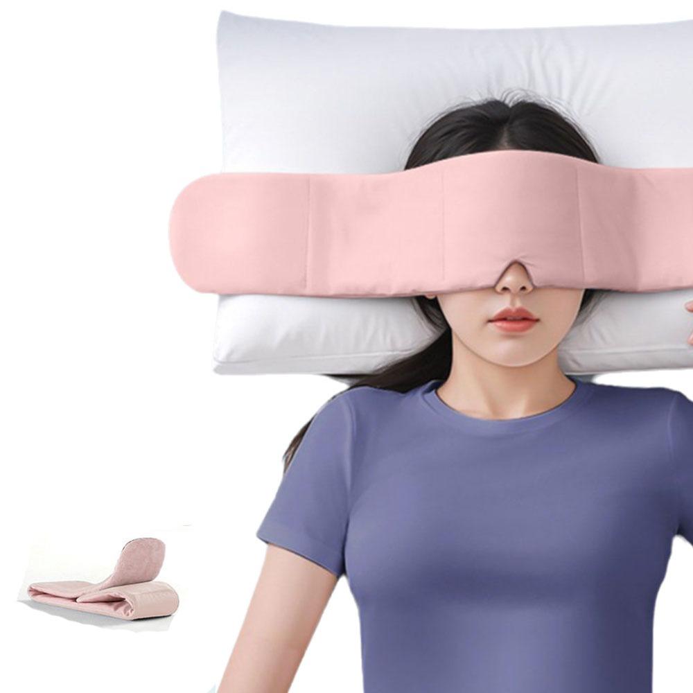 Ultra Light Sleeping Mask Soft Breathable Eyepatch Eye Cover Gravity Weighted Eye Mask  For  Sleep розовый
