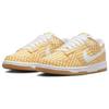 Nike Dunk Low Comfortable Slip-resistant Wear-resistant Low-top Skate Shoes for Women In Yellow and White DZ2777-700