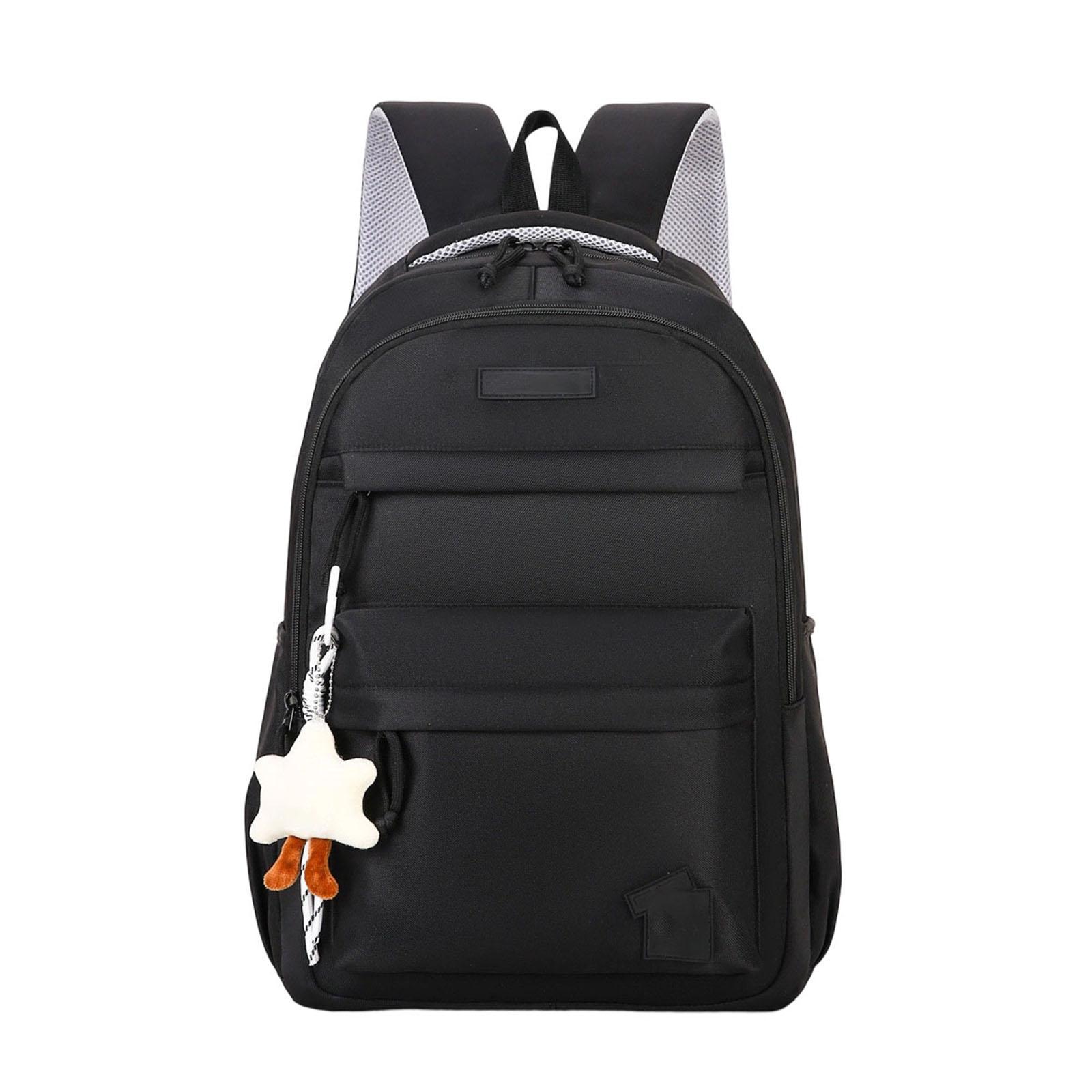 Fashionable Casual -Color Large-Capacity Backpack One Size чёрный