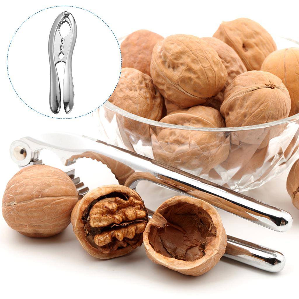 Handheld Nut Opener Zinc Alloy Walnut Cracker Ergonomic Tool For All Hard Shell Nuts, Portable Kitchen Utility Nut Sheller