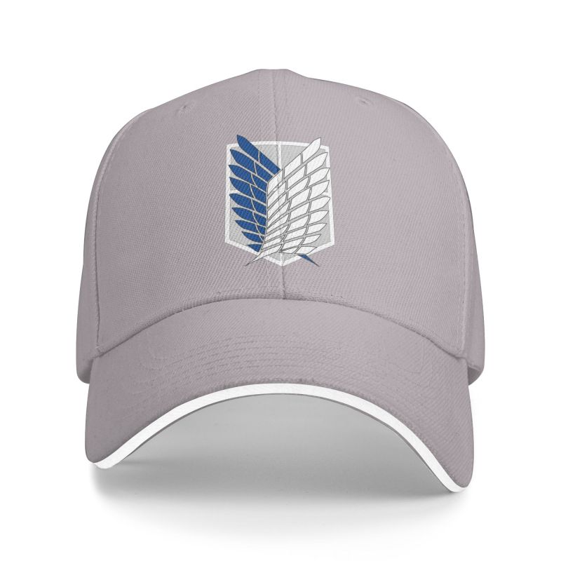 Attack On Titan Print Sandwich Baseball Caps Wings of Freedom Mikasa Snapback Hats Daily Bucket Cap Unisex Adjustable Hat