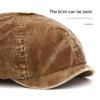 French Corduroy Beret With Lightweight Design For Women Soft Cotton Blend Khaki Hat For Everyday Elegance