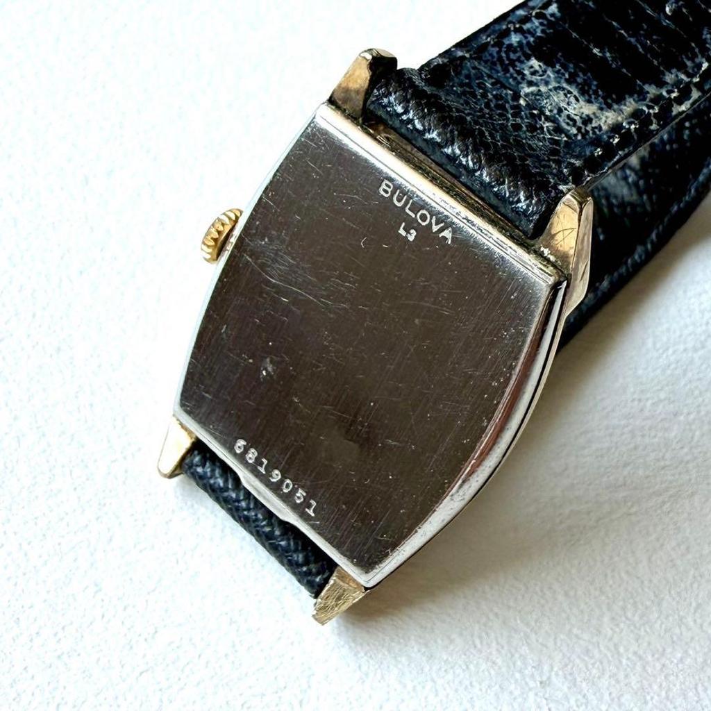 Used Antique Bulova Mechanical/hand-wound Watch Gold/black 1950's Rare