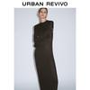 UR 2025 Autumn Retro Knit Long Dress