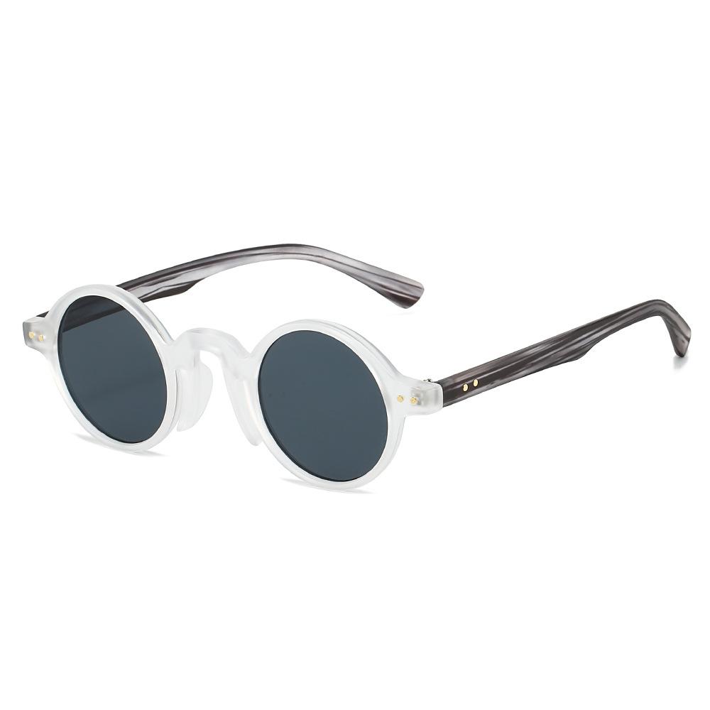 New Retro Fashion Small Frame Round Women Sunglasses Luxury Rivet Casual Men Sun Glasses UV400