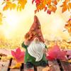 Resin Dwarf Sculpture Funny Miniature Statue Thanksgiving Pumpkin Decoration Gnome Figurine  Props