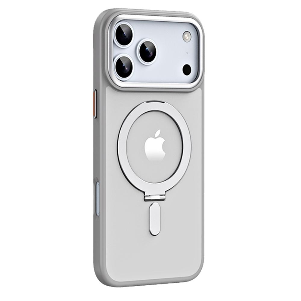 For iPhone 17 Pro Case TPU+Acrylic Hidden Magnetic Kickstand Phone Cover