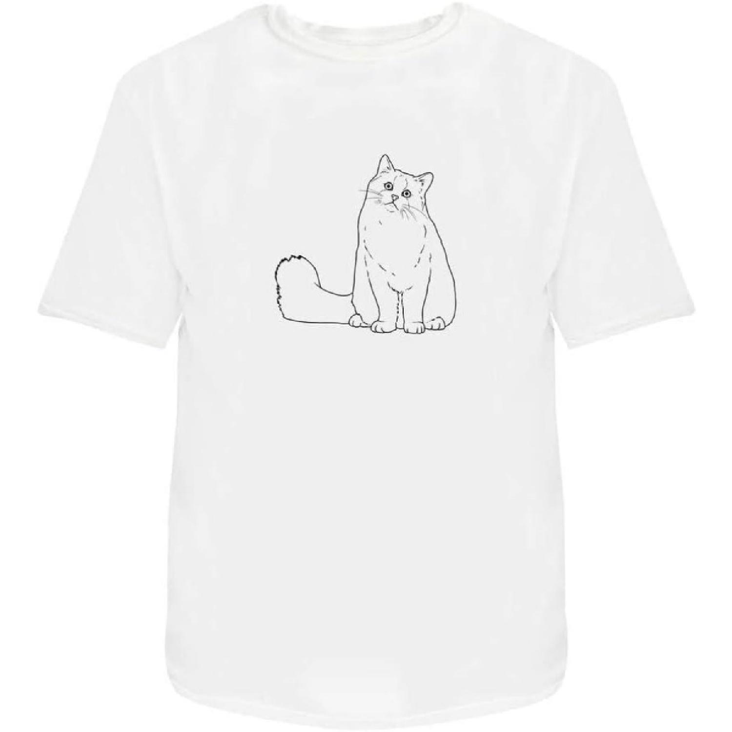 

Ragdoll Cat Unisex T-Shirt - 100% Cotton (S-XXL) (TA035442) XXXXXL білий