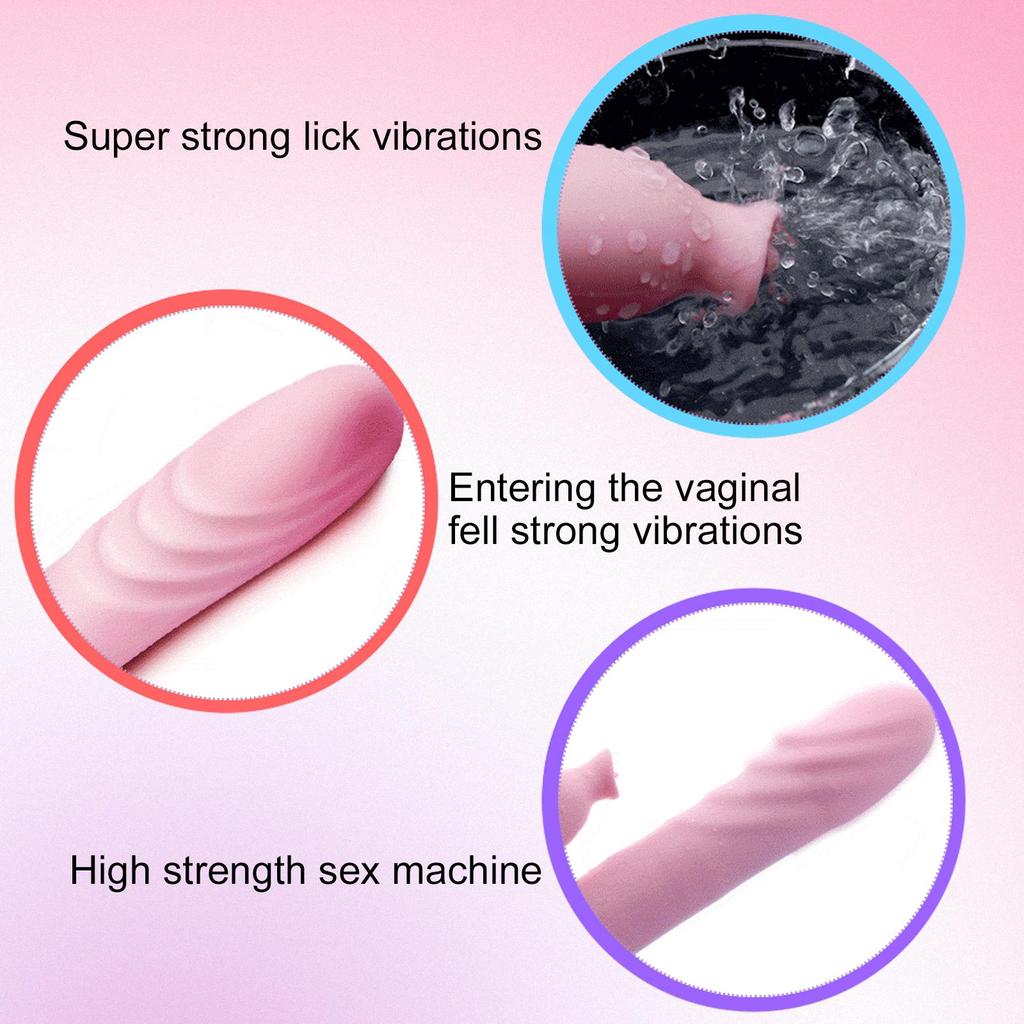 Vibrator Adult Sex Toy Female Vagina Clitoris Nipple G-Spot Stimulator 2 In 1 Dildo Goods for Women Masturbation Massager for 18+