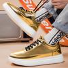 Duży Rozmiar 47 Złote Męskie Buty Sneakersy Męskie Buty Codzienne Oddychające Wygodne Rekreacyjne Luksusowe Grube Buty Skatebordowe dla Mężczyzn Buty do Biegania Obuwie