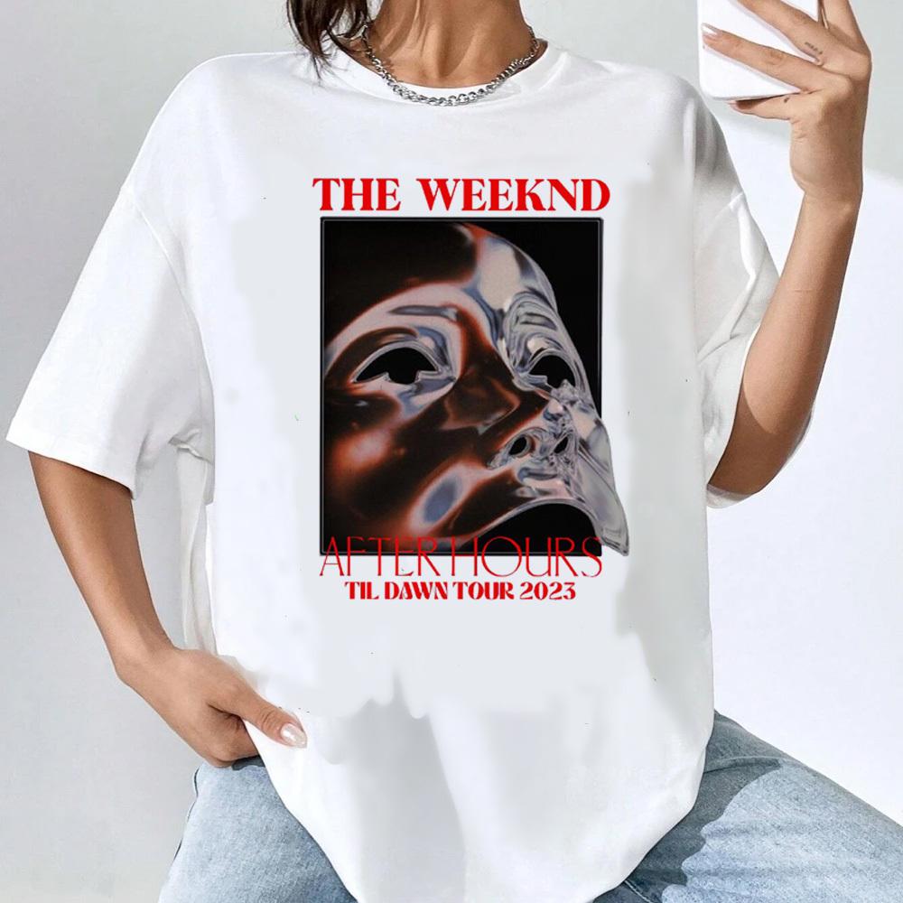 The Weeknd Oberteile Mädchen Psychedelisch Vintage Popkultur Koreanische Kleidung Gothic Oberteile Psychedelisch Koreanische Kleidung 80er Jahre Streetwear