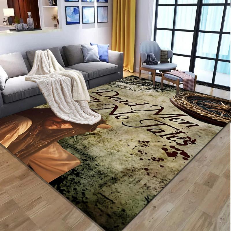 Captain Jack Sparrow Pattern Rug, Indoor/Outdoor Mat, for Picnic, Gameroom, Bedroom, Office, Living Room, Home Decor Carpet, Birthday Gift