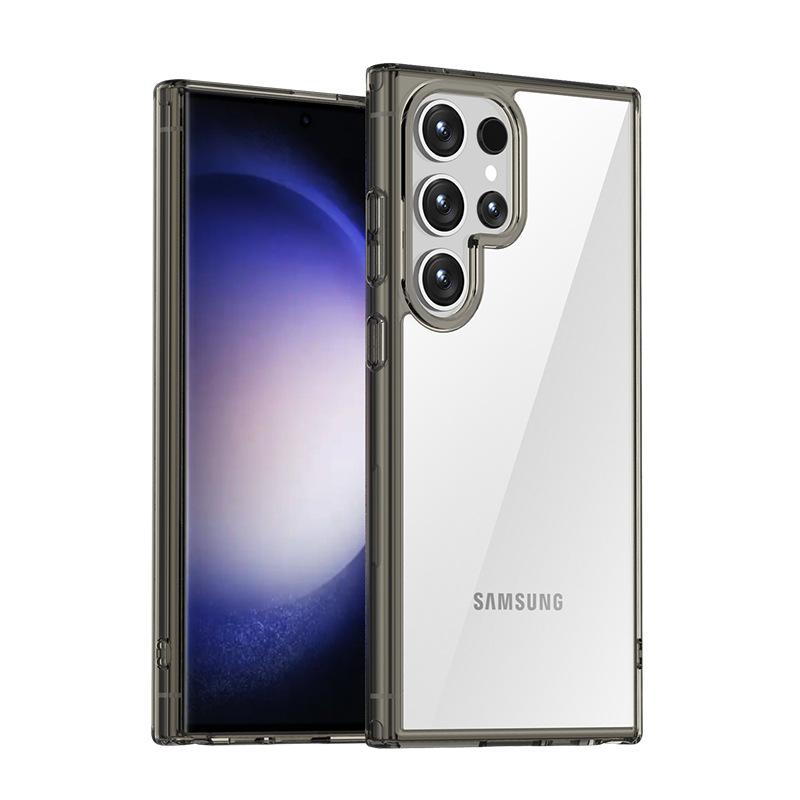 Suitable for Samsung S24ULTRA Mobile Phone Case Transparent Zipper S24pro Protective Case Airbag Anti-shell