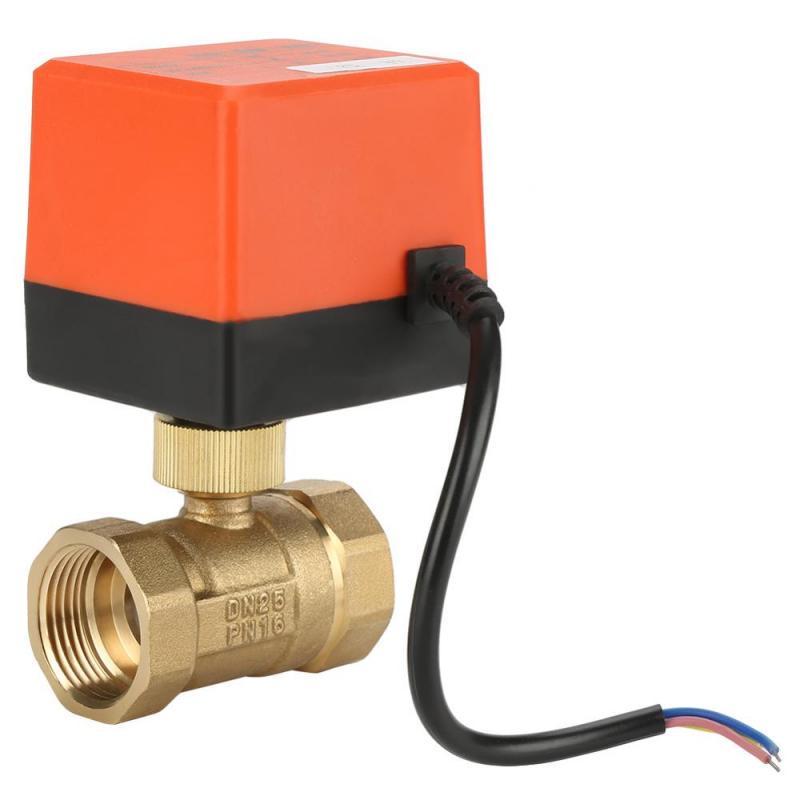 G3//4 Brass Electrical Ball Valve,AC220V Motorized Actuator Ball Valve,for Air Conditioning System and Plumbing Systems.
