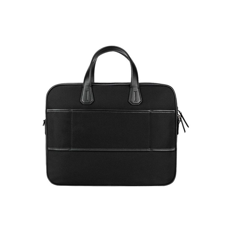 Bally Klassische Rot-Weiß gestreifte Pendler-Aktentasche Stoff-Umhängetasche Herren Taschen Schwarz CHANDOS-SM-TSP-10