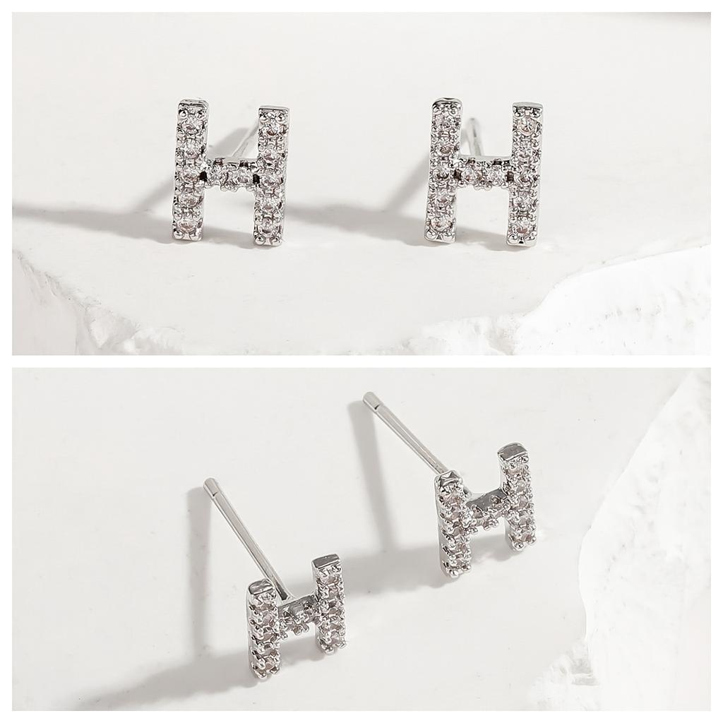 S925 Sterling Kupferstift Ohrringe Mode Creolen Weißgoldplattierte Ohrringe Nickelfreie Ohrringe