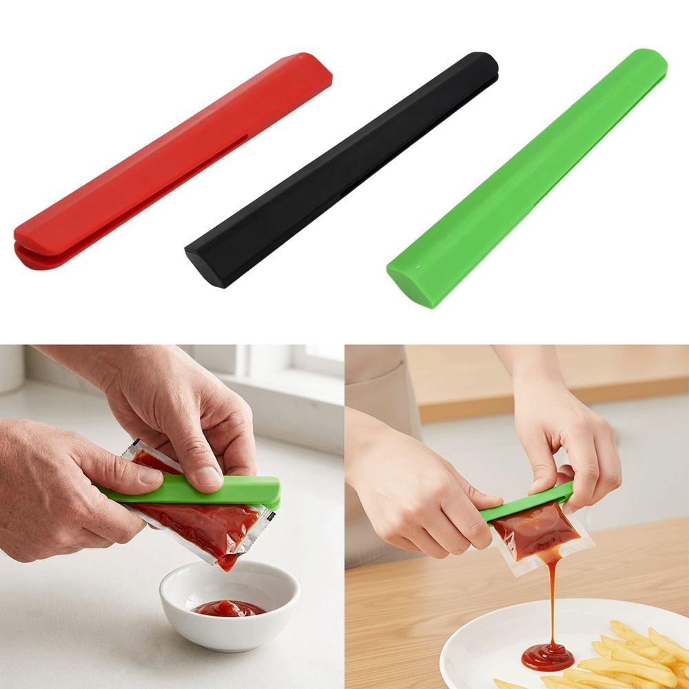 Portable Tool Sauce Pack Extruder Easy Dispenser Ketchup Squeezer  Condiment Dispensing