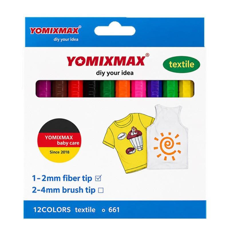 12-Color Fabric Painting Textile Pens for DIY Cotton T-Shirts and Canvas