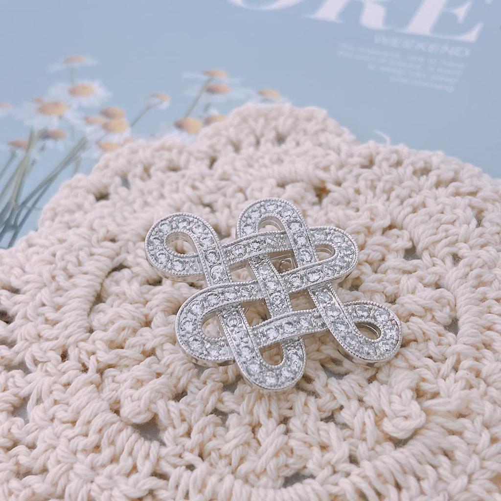 LAVINA Cross Double Heart Brooch Pin Brooch Elegant Graduation Entrance Party Women's Ceremony, Ceremony, Wedding,