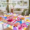 Crystal Velvet Square Rug Custom NameEl Payaso Plim Plim Pattern Non Slip Home Floor Decor Rug