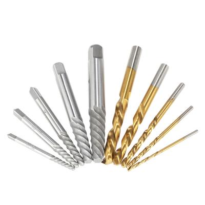 10pcs Cobalt Left-Hand Drill Bit Broken Bolt Damaged Screw Extractor Set