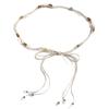 Bohemian Fashion Waist Rope With Shell And Wooden Beads For Leisure And Travel