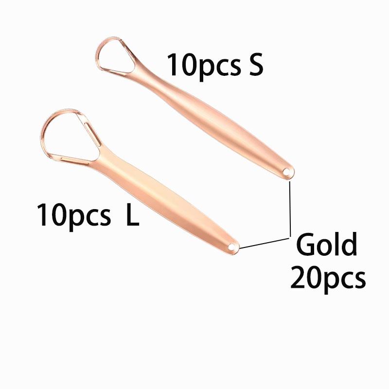 1/2/4/10/20/50Pcs Stainless Steel Tongue Scraper for Bad Breath Tongue Coating Cleaner Oral Care Tools Large Small