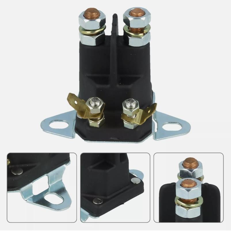4pólový startovací solenoid pro mnoho sekaček na trávu Moun 18736100/0 12V