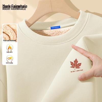 Mark Fairwhale Men's Lamb Wool Lined Crew Neck Sweatshirt
