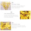 Artificial Orchids Flowers Winter Jasmine Ornament Plastic Branch Simulation Single 5-prong Yellow 94cm Home Decoration