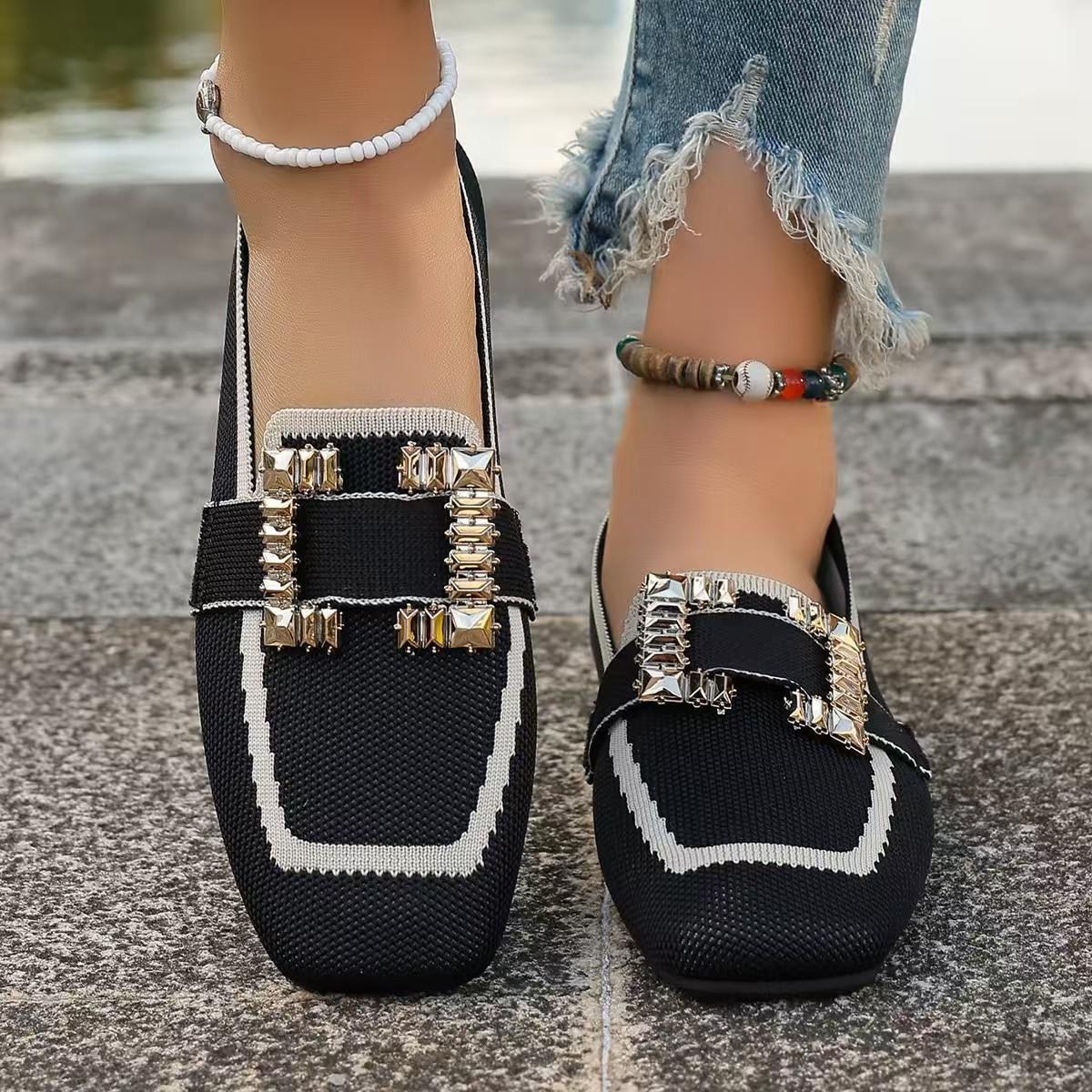 European and American versatile new retro suede round head spring Doudou shoes soft sole large size 43 чёрный