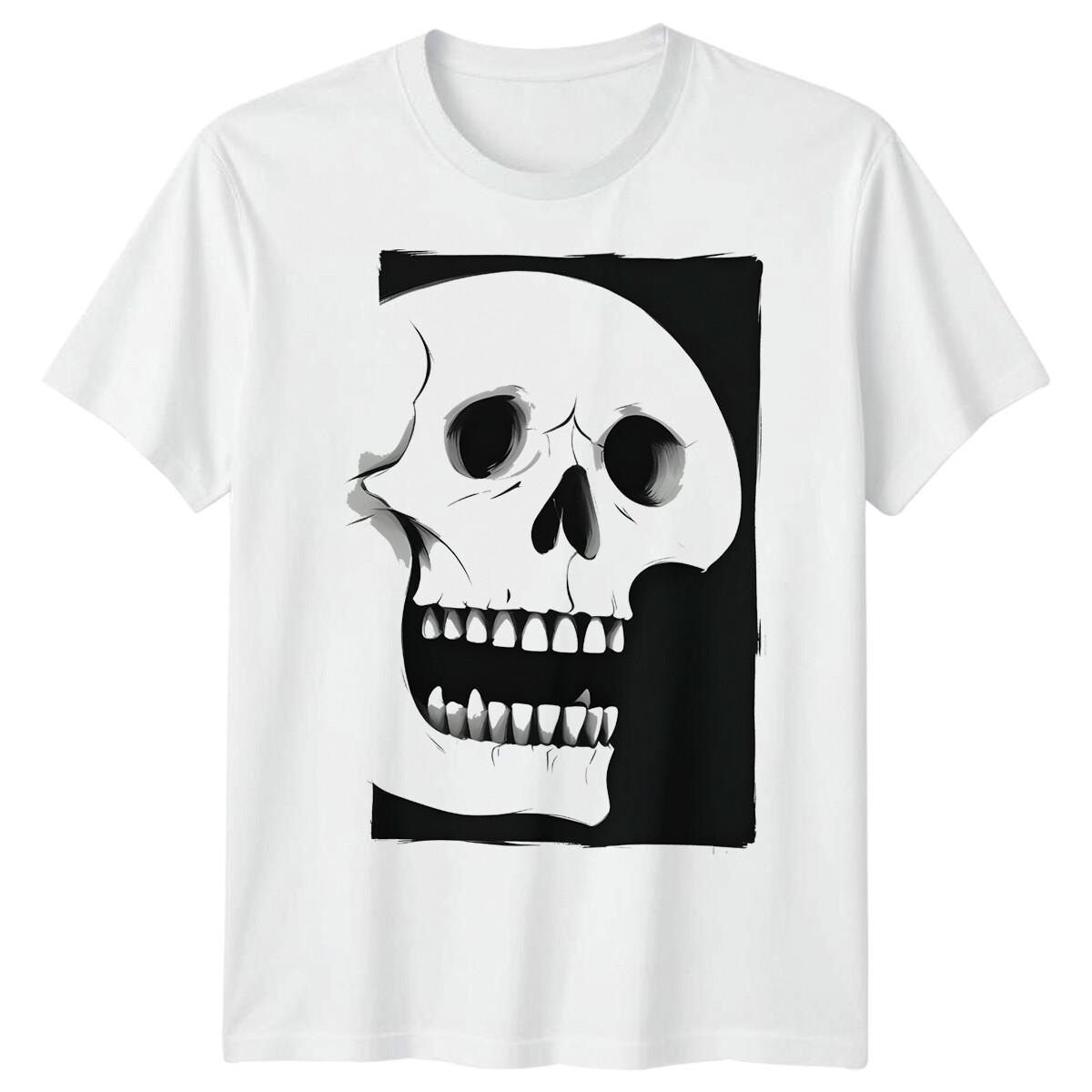 

Skull Halloween Occasions Mens T-Shirt Horror Graphic Tee 4XL