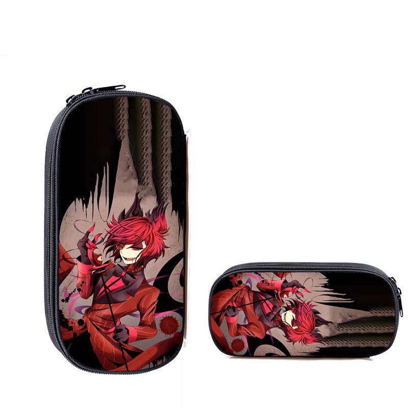 Hell Inn Printed Full-color Single-layer Pencil Bag, Zipper Stationery Bag for Primary and Secondary School Students