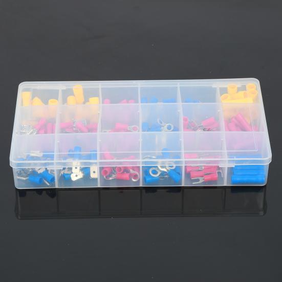 175Pcs Cold Pressed Terminal Male Female Ringk Sheet Shape Electrical Wire Connector Assorted Kit Automobile