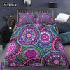 Ethnic Bohemian Mandala Duvet Cover King Queen European Flowers Vintage Bedding Set Geometric Retro Style Polyester Quilt Cover