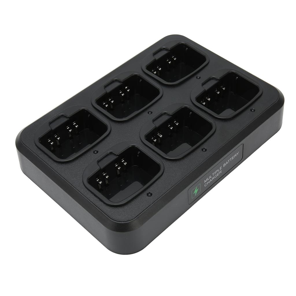 6 Way Walkie Talkie Charger Light Display Fast Heat Dissipation Lightweight Two Way Radio Charger