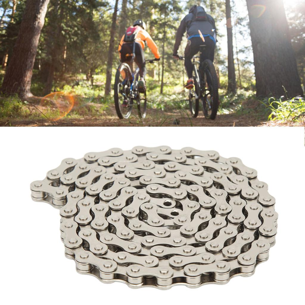 Cykelkedja 1V Växel Bergsvägscykelkedja Enkelväxel Ersättningskedja Silver
