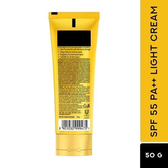 POND's Serum Boost Sunscreen For All Skin Types Prevent And Fade Dark Patches With The Power Of Spf 55 And Niacinamide-C Serum 100G, Pack Of 1