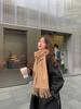 Cashmere Scarf Women'S Winter Thickened Solid Color Wool Scarf Versatile Shawl Men'S Autumn And Winter White Scarf