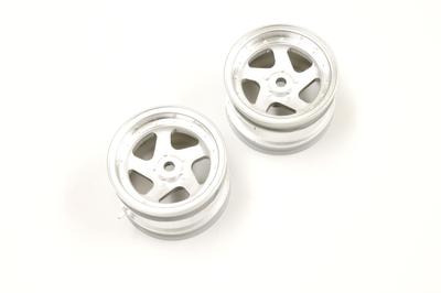 Kyosho Satin Set of OTH244SCC 5-spoke Wheels, 43mm, Chrome, 2, Optima,