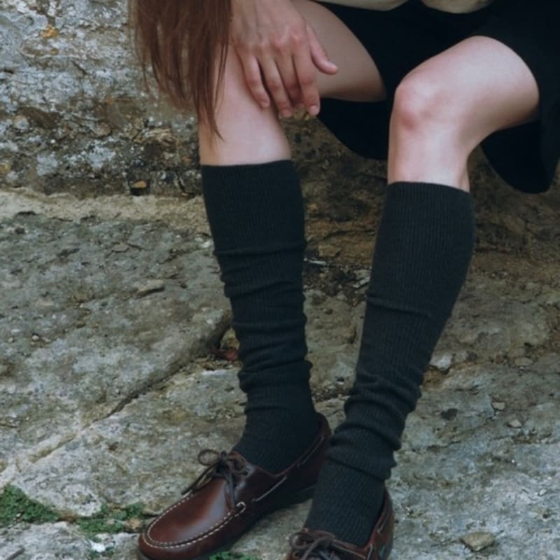 DEPOUND Over Knee High Socks - Charcoal