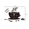 Horloge murale créative 3D en forme de tasse à café, miroir acrylique moderne, grande tasse, décoration d'intérieur, cuisine