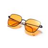 Metal Cat Eye Glasses Women'S Large Frame Sunglasses Color Film Sunglasses Men'S Simple