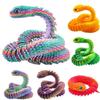 3D Printed Snake Desktop Articulated Snake Collectibles Creative Snake Model Sensory Toys Desktop Ornament For Boys Kid Gifts