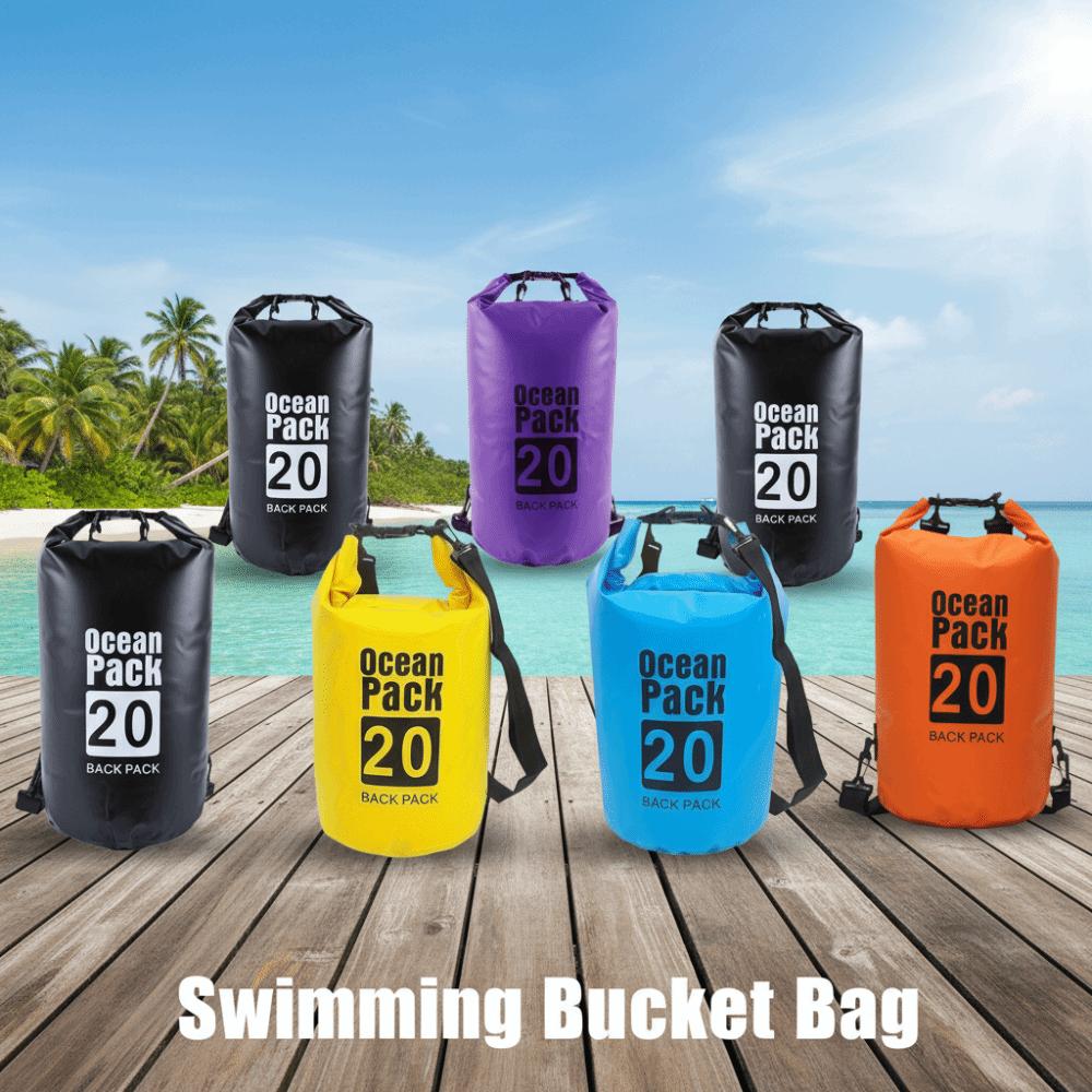 20L Waterproof Dry Bag Waterproof Beach Backpack Extra Thick Swimming Bucket Bag Beach Swimming
