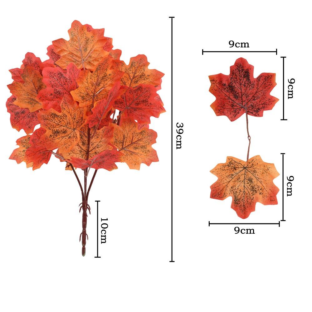 2PCS Fabric Artificial Maple Leaf Fallen Style Maple Leaf Bouquet for Wedding Decor