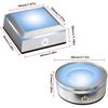 6 Colors LED Light Base Show Stand Display Plate with Sensitive Touch Switch for 3D Laser Crystal Glass Art, 2 Round + 2 Square, blue